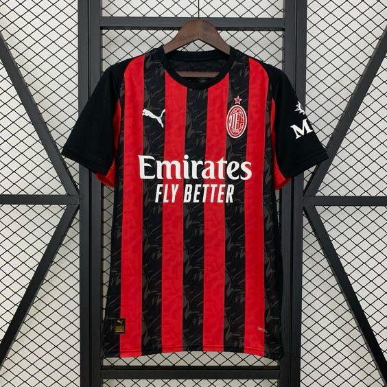 AC Milan 24/25 Home Jersey – Iconic Red & Black Stripes