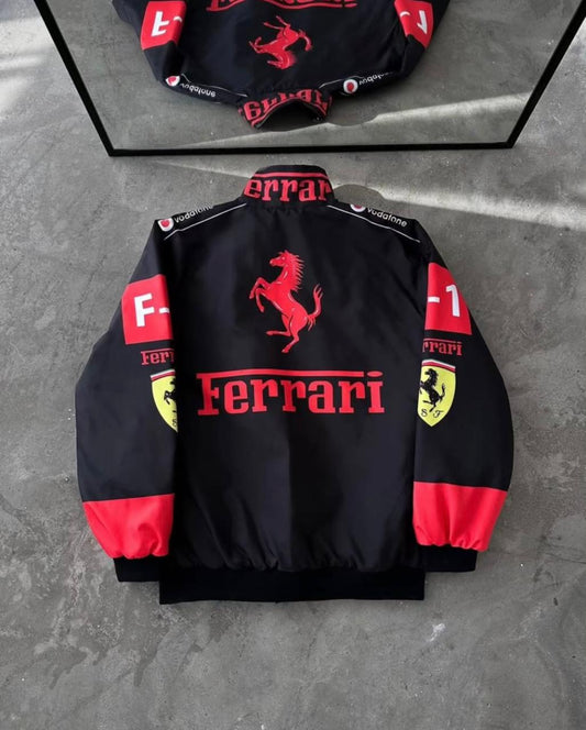 Ferrari F-1 Jacket - Retro Black & Red