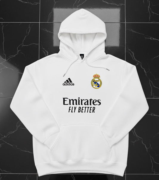 Real Madrid FC Hoodie Black & White