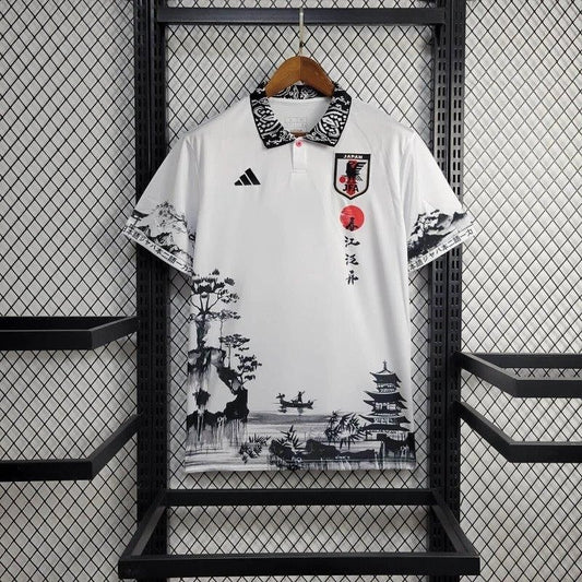 Japan National Team x Adidas Ink Wash Painting Special Edition Jersey 2024/25 – Japanese Landscape Art (White)