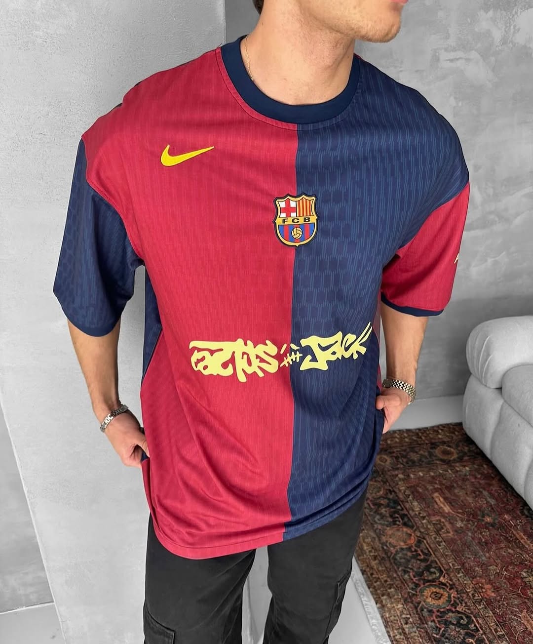 FC Barcelona x Travis Scott Limited Edition Jersey - Red & Navy