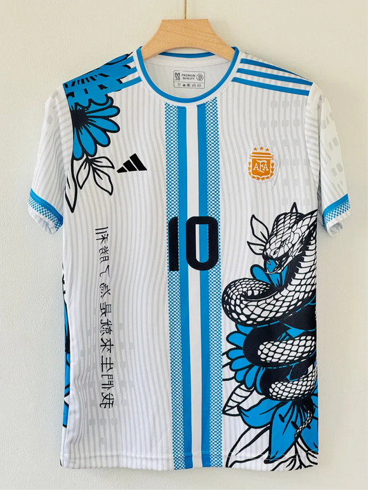Argentina Messi #10 Special Edition "Serpent & Floral" Jersey