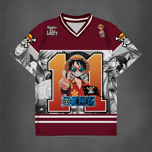 Monkey Luffy #01 Anime Streetwear Jersey – One Piece Edition