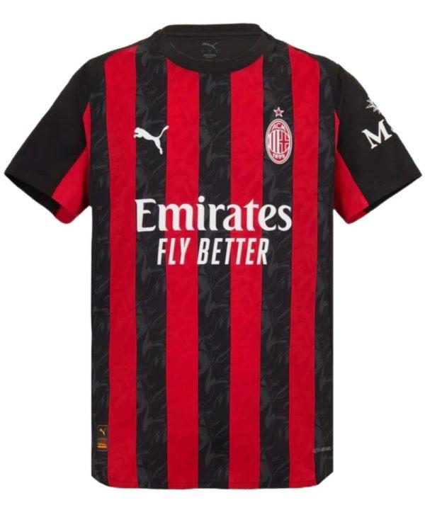 AC Milan 24/25 Home Jersey – Iconic Red &amp; Black Stripes