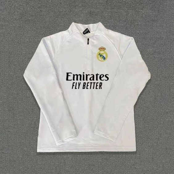 Real Madrid Training Quarter-Zip Pullover - White