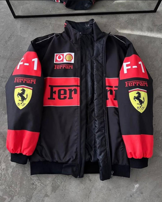 Ferrari F-1 Jacket - Retro Black & Red