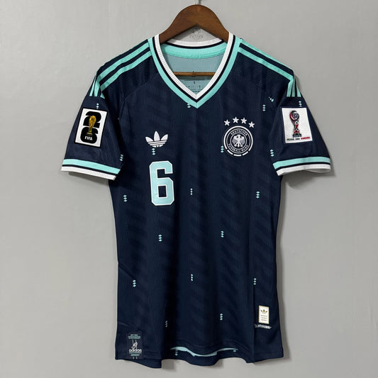 Germany 2026 World Cup Special Edition Retro Kit – #6 Kimmich / National Team Jersey (Navy Blue & Mint Green)