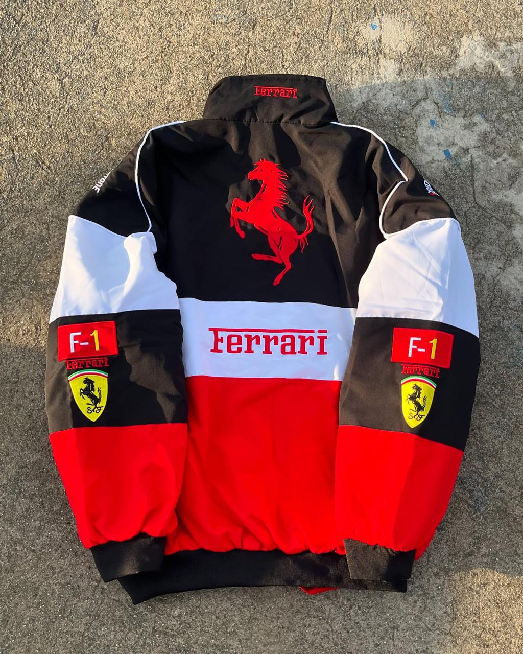 Ferrari F1 Jacket (WHITE BLACK & RED)