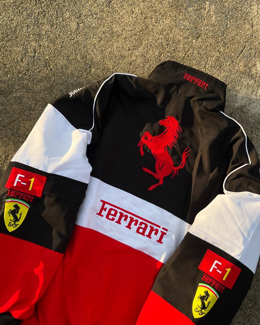 Ferrari F1 Jacket (WHITE BLACK & RED)