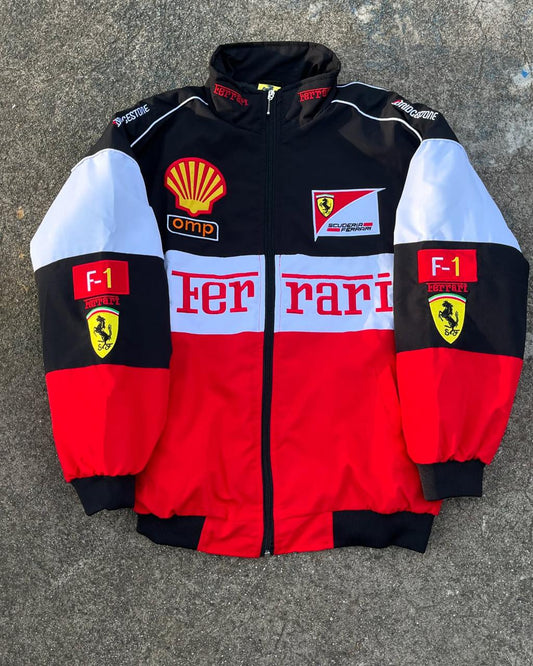 Ferrari F1 Jacket (WHITE BLACK & RED)