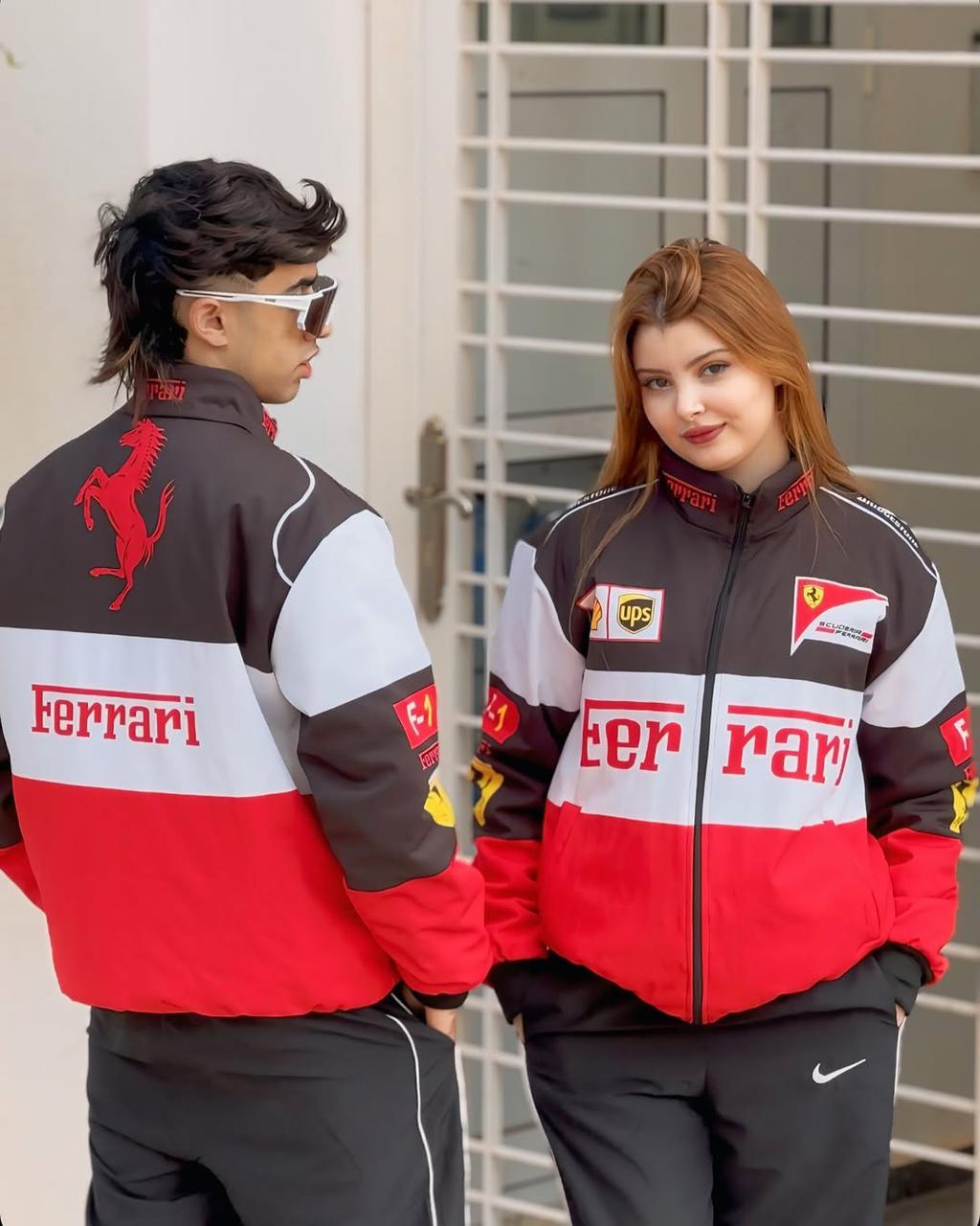 Ferrari F1 Jacket (WHITE BLACK & RED)