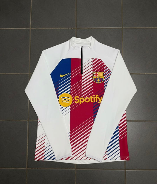 FC Barcelona Catalyst Quarter-Zip Pullover - Velocity Stripe