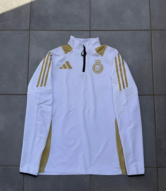 Al-Nassr Gold Rush Quarter-Zip Pullover - White