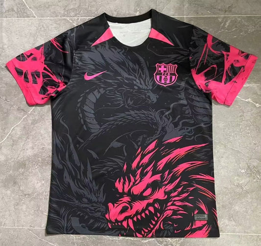 FC Barcelona Nike Dragon Edition Jersey 2024/25 | Black & Pink | Pre-Match Training Kit