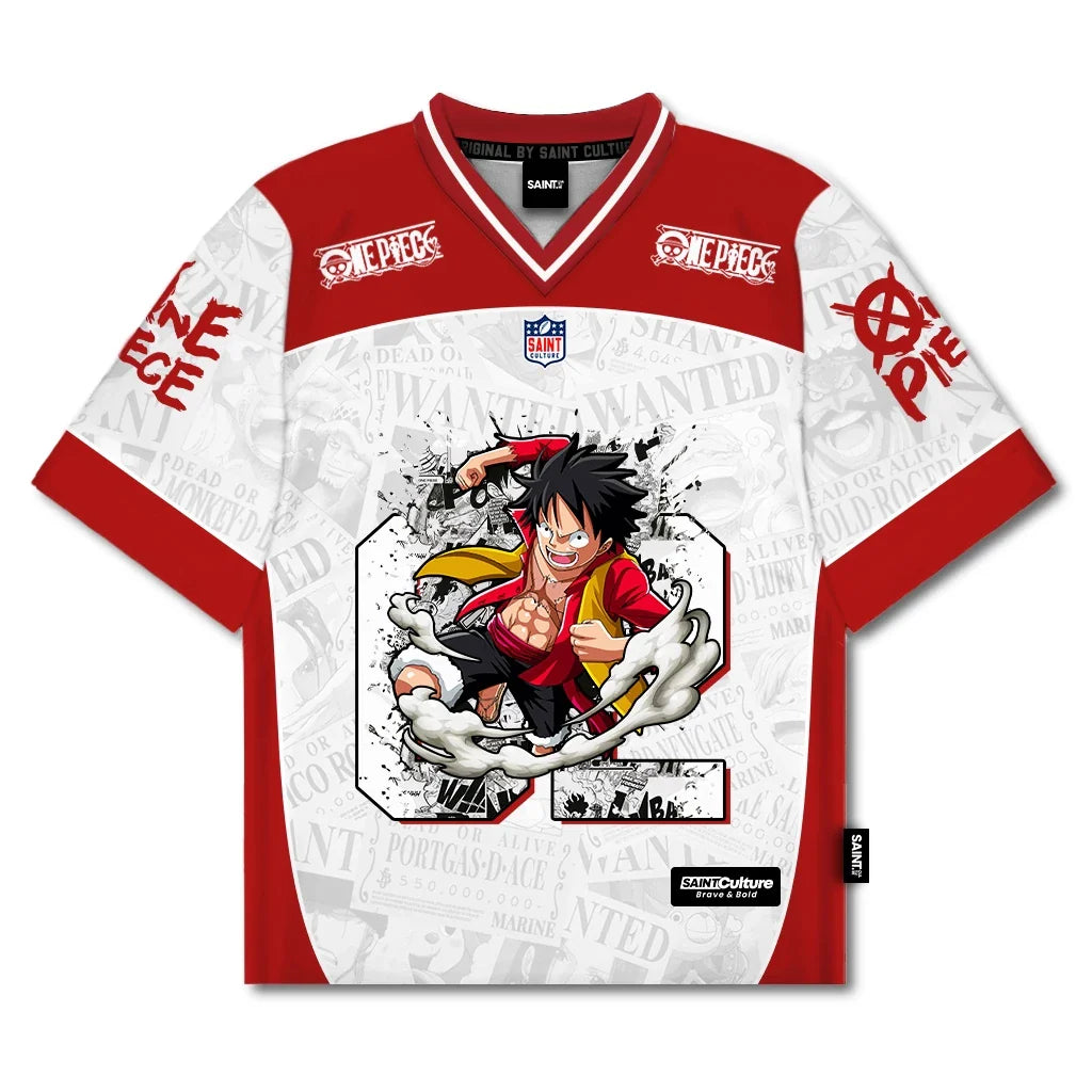 One Piece x Saint Culture Football Jersey — Monkey D. Luffy Edition