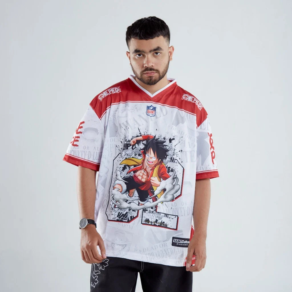 One Piece x Saint Culture Football Jersey — Monkey D. Luffy Edition