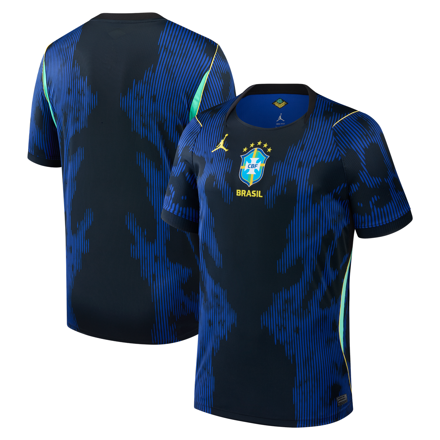 Brazil Special Edition Concept Kit Away Jersey – #7 Vinícius Jr. / Neymar Edition (Dark Blue/Gold/Teal)