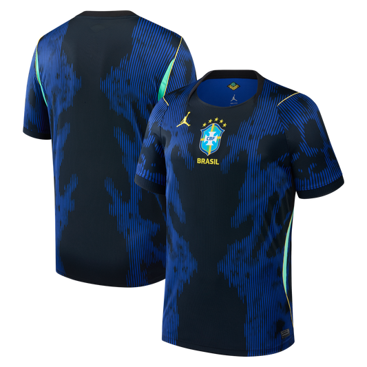 Brazil Special Edition Concept Kit Away Jersey – #7 Vinícius Jr. / Neymar Edition (Dark Blue/Gold/Teal)