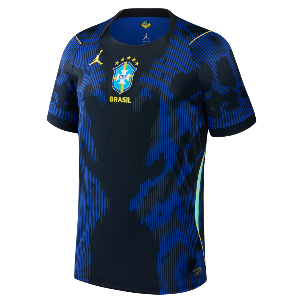 Brazil Special Edition Concept Kit Away Jersey – #7 Vinícius Jr. / Neymar Edition (Dark Blue/Gold/Teal)